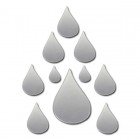 ESPELHOS DECORATIVOS EM ACRÍLICO GOTAS - KIT C/ 10 PEÇAS
