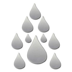 ESPELHOS DECORATIVOS EM ACRÍLICO GOTAS - KIT C/ 10 PEÇAS