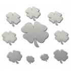 ESPELHOS DECORATIVOS EM ACRÍLICO TREVOS - KIT C/ 10 PEÇAS