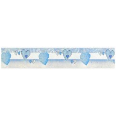 BARRA ADESIVA 41,2x2,0 - BABY CORAÇÃO AZUL
