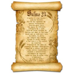 APLIQUE 16x21 - C/ ADESIVO ORAÇÃO O SENHOR É MEU PASTOR / SALMO 23