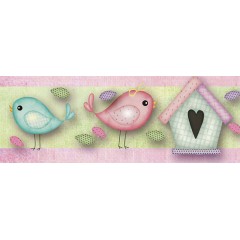 BARRA ADESIVA 43,6x4,0 - PÁSSAROS / CASINHA